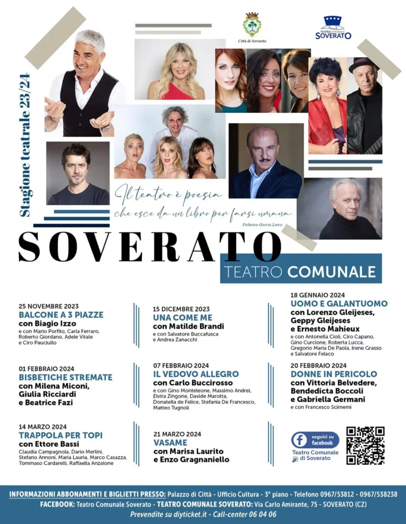 Teatro Comunale di Soverato - Stagione 2023-24 Teatro Comunale di Soverato - Stagione 2023-24