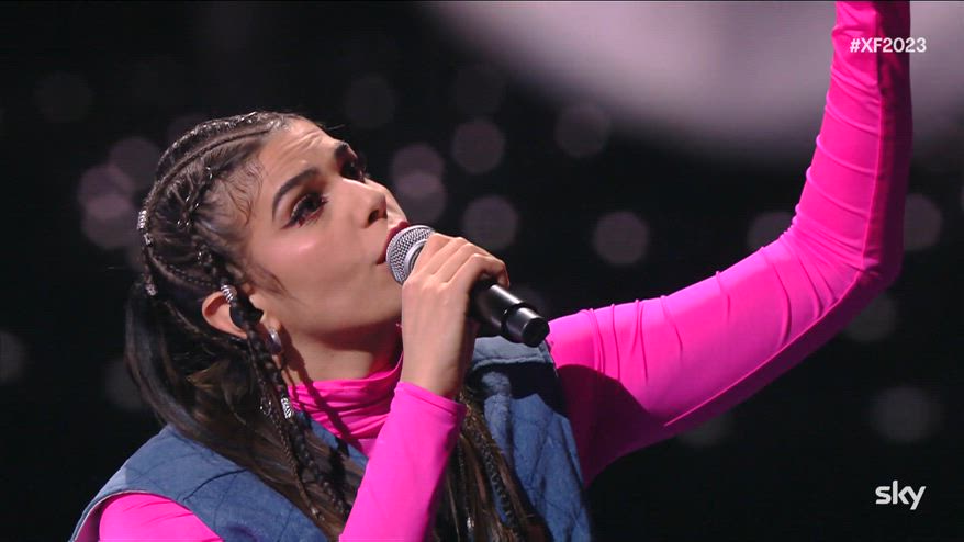 Sarafine durante la semifinale di X Factor 2023 Sarafine durante la semifinale di X Factor 2023
