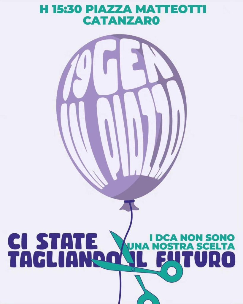 19 Gennaio 2024 Manifestazione DCA a Catanzaro