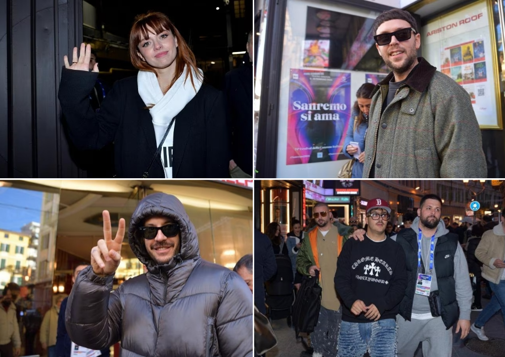 Annalisa, Gazzelle, Fred de Palma e Geolier a Sanremo per le prove al Teatro Ariston (IPA Agency)