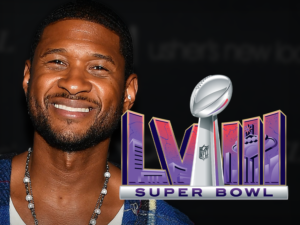 Usher protagonista dell'Halftime Show del Super Bowl 2024 (Fonte Getty)