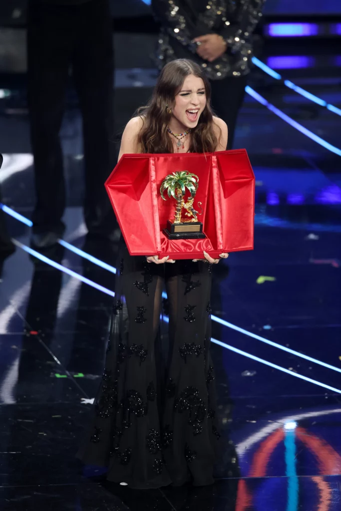 Angelina Mango vince Sanremo 2024 (Fonte Getty Images)
