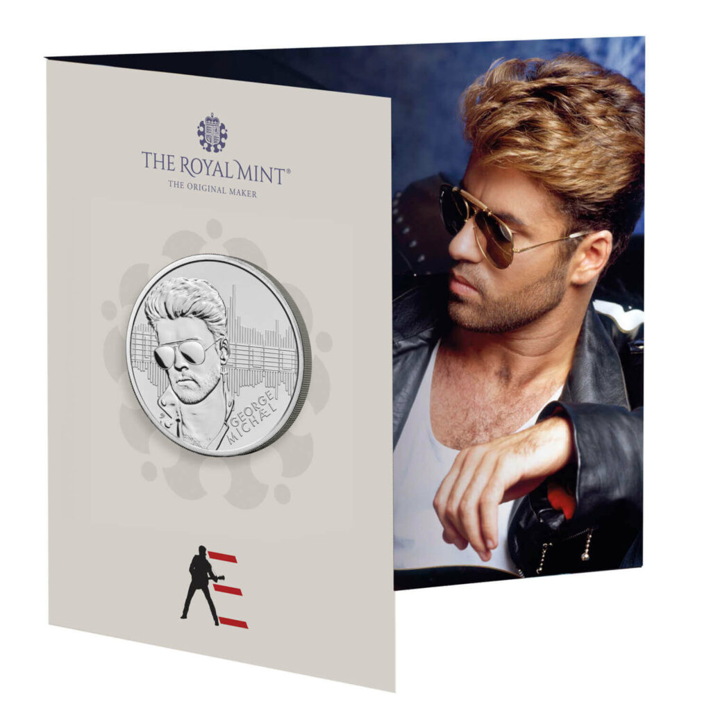La moneta coniata dalla Royal Mint in onore di George Michael (fonte Royal Mint)