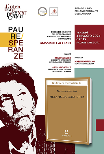 Massimo Cacciari a Catanzaro per Gutenberg XXI