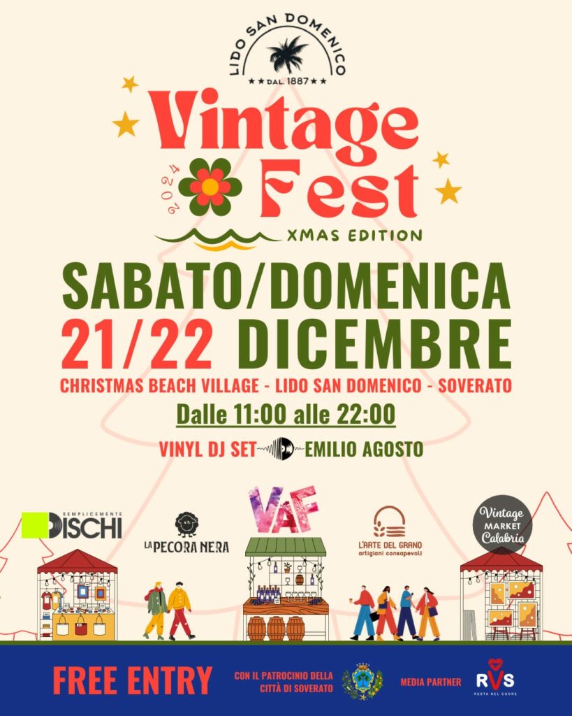 Locandina VINTAGE FEST XMAS EDITION - Soverato - 21-22 Dicembre 2024