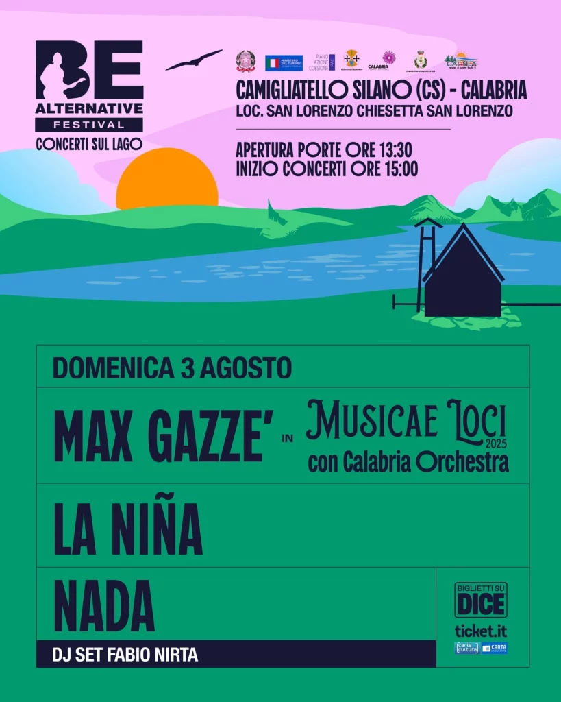 Be Alternative Festival - Concerti sul lago 2025 - domenica 03 Agosto