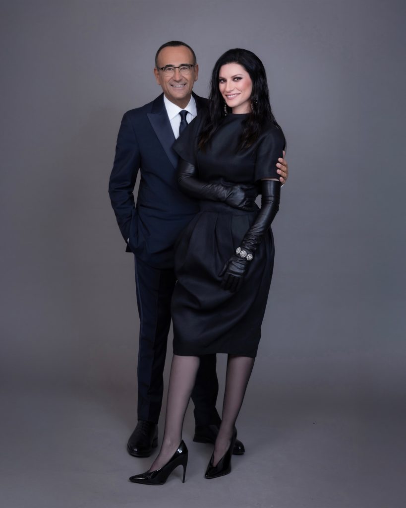 Laura Pausini e Carlo Conti