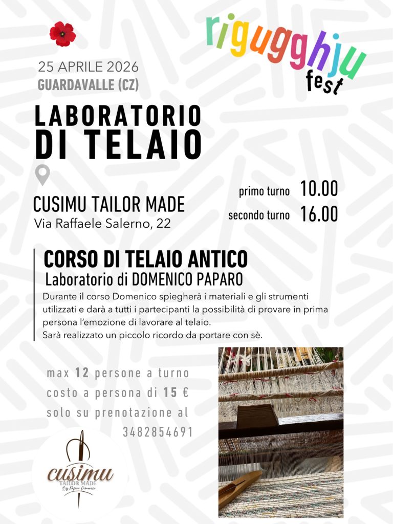Rigugghju Fest 2026 - laboratorio di telaio